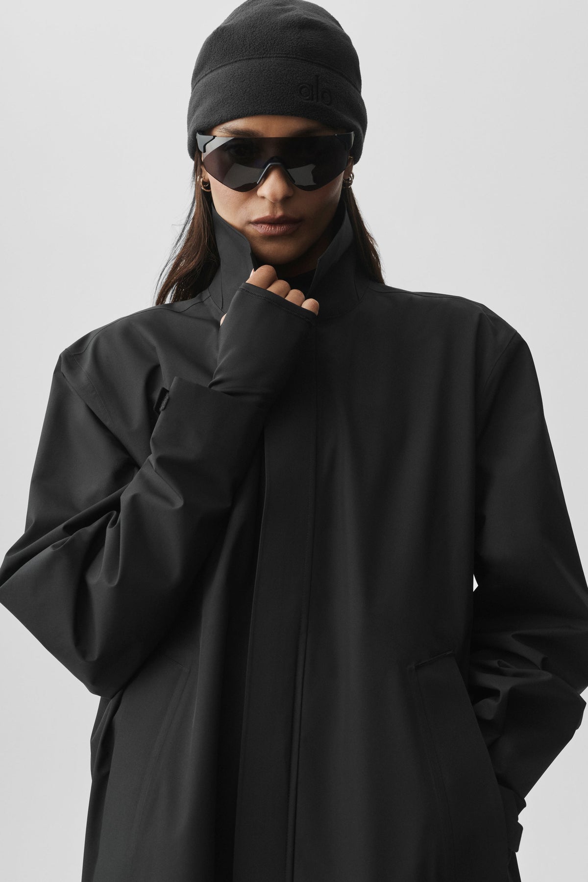 Alpha Shell Long Coat - Black