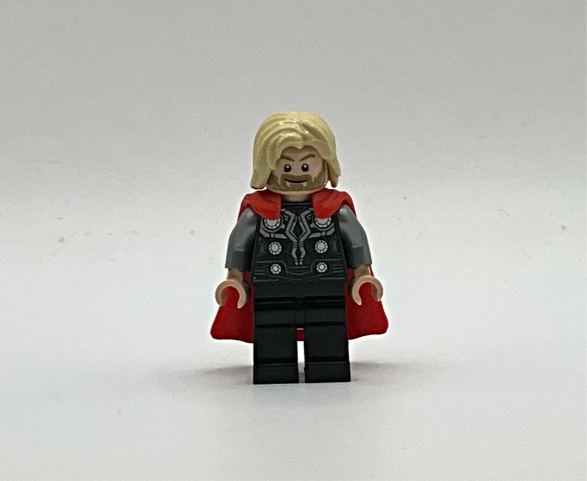 Thor - Flexible Rubber Cape, Black Legs, Tousled Hair, sh0972, LEGO® Marvel Minifigure