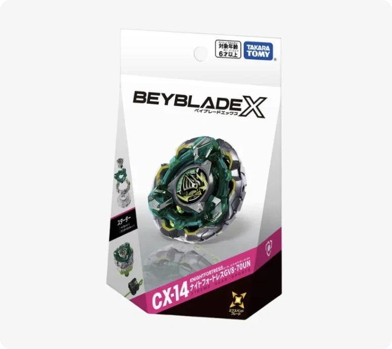 Takara Tomy Beyblade X CX-14 Knight Fortress GV8-70UN