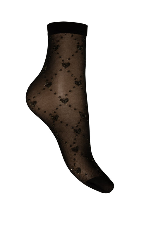 Sparkle Heart Anklet Socks CHAQ