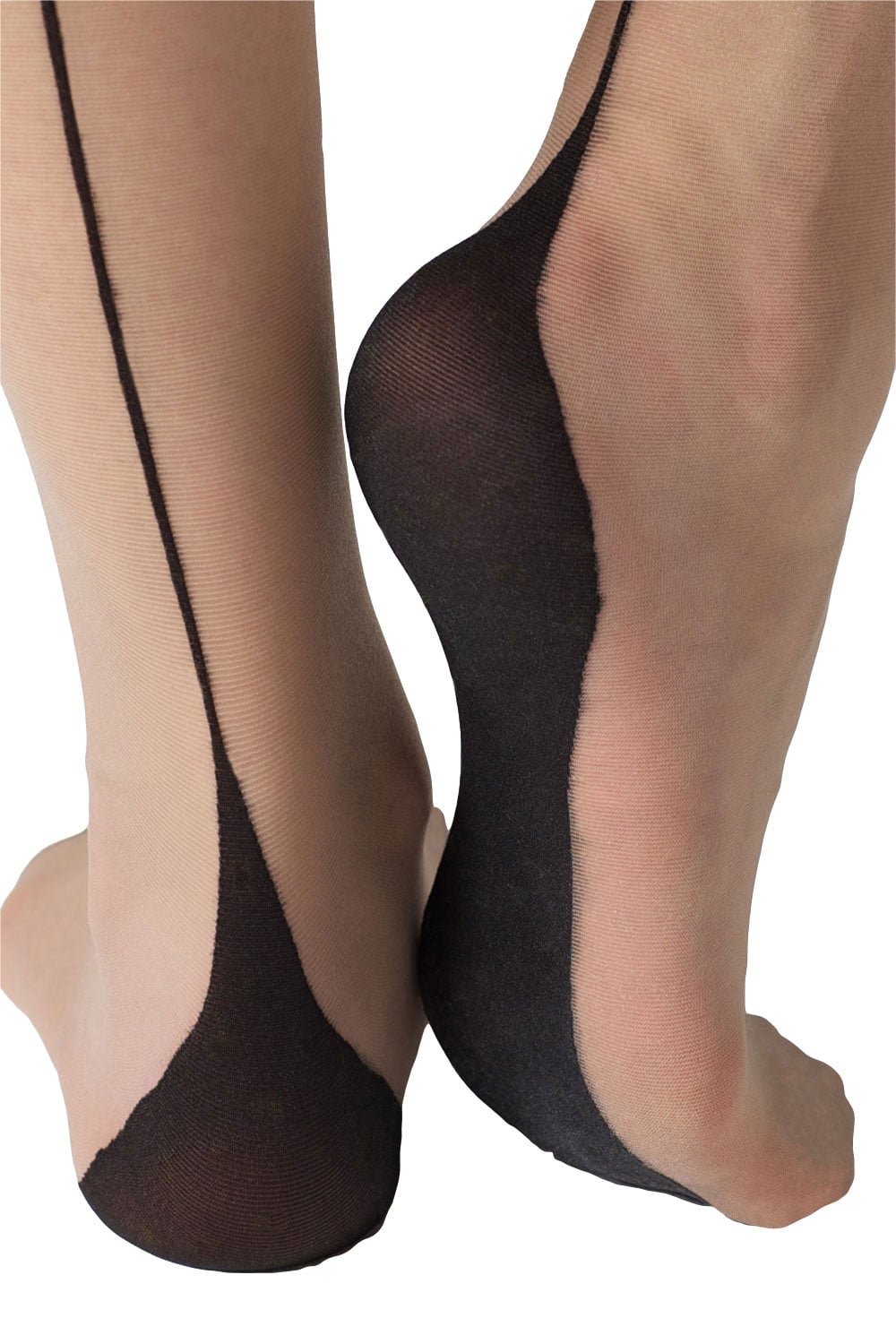 French Heel Contrast Seamed Tights 1164