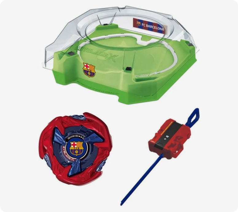 Takara Tomy Beyblade X UX-00 Bey Kick Off Set FC Barcelona Ver