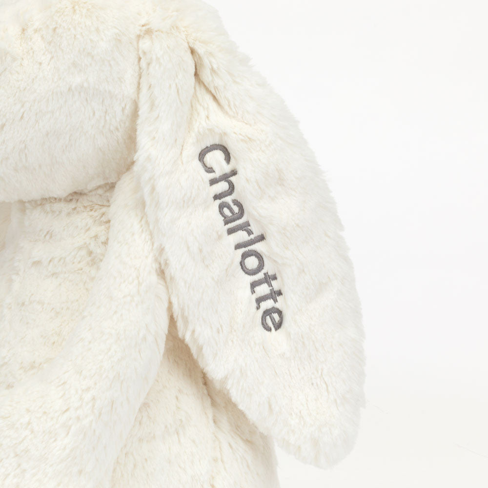 Personalized Bashful Cream Bunny Huge