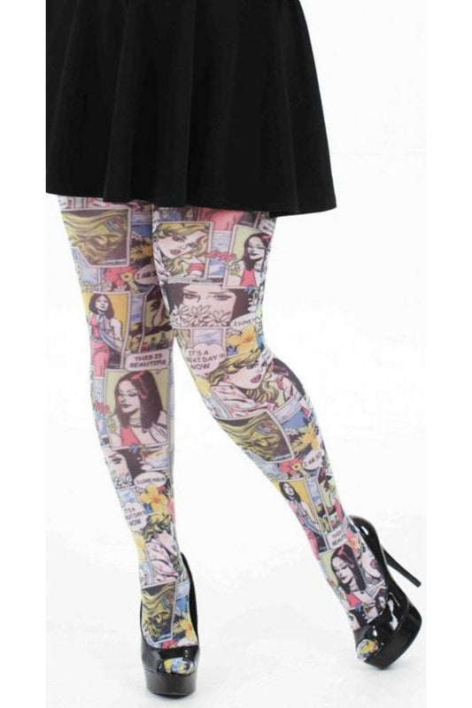 Paradise Island Printed Tights