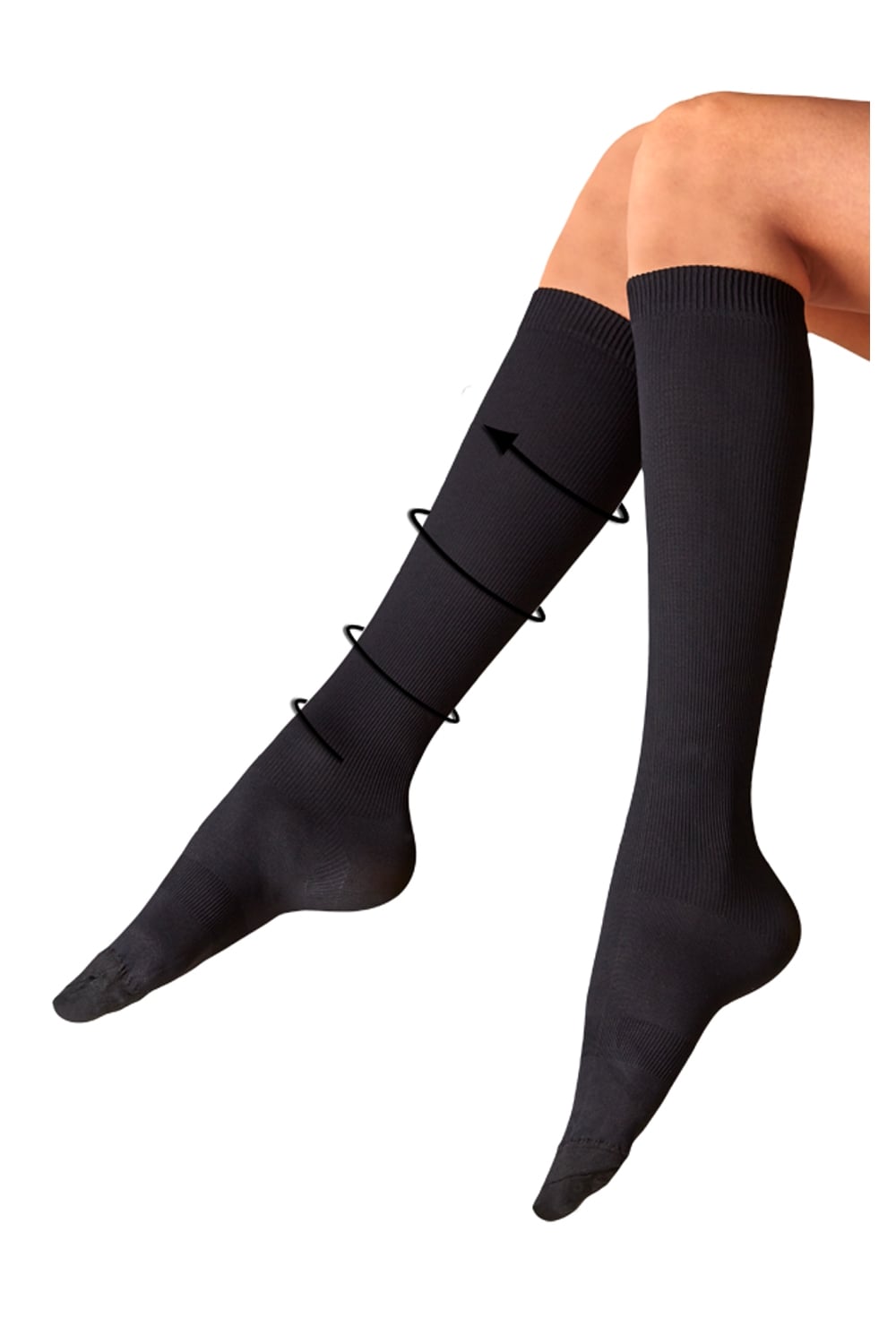Ribbed Compression Socks