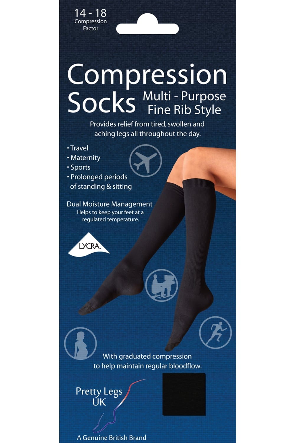 Ribbed Compression Socks