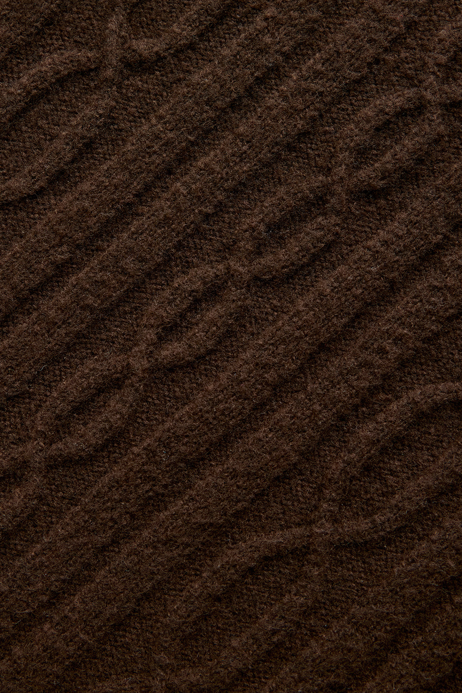 Cable Knit Cropped Winter Bliss Turtleneck Long Sleeve - Espresso