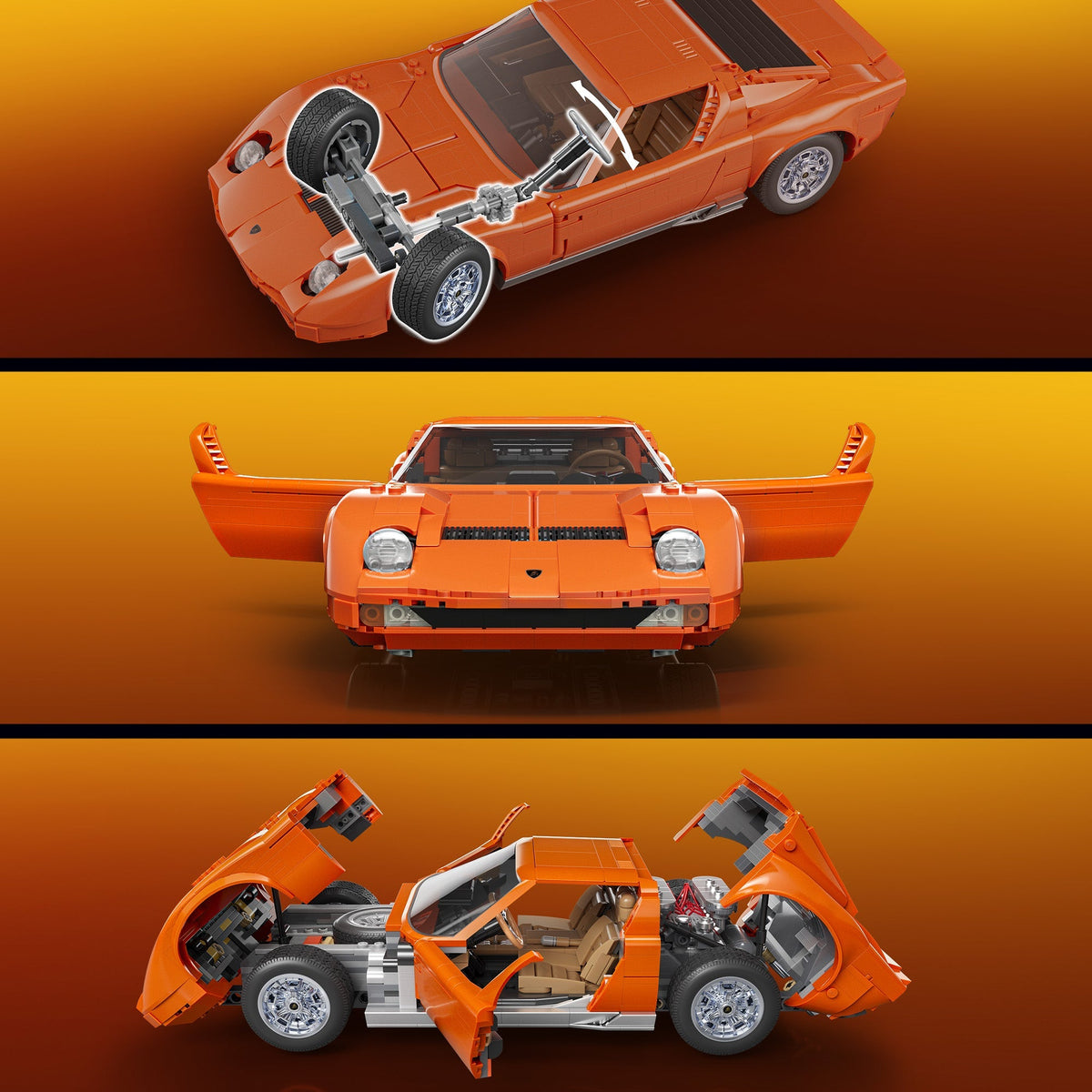 Mattel Brick Shop Hot Wheels Lamborghini Miura P400 SV Collectible Building Set